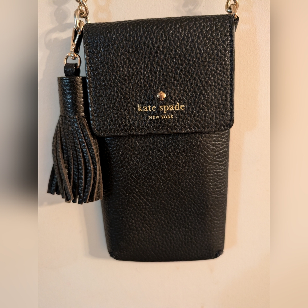 Kate Spade New York North South Flap Phone Crossbody Black OS